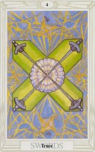 Małe Arkana - Czwórka Mieczy